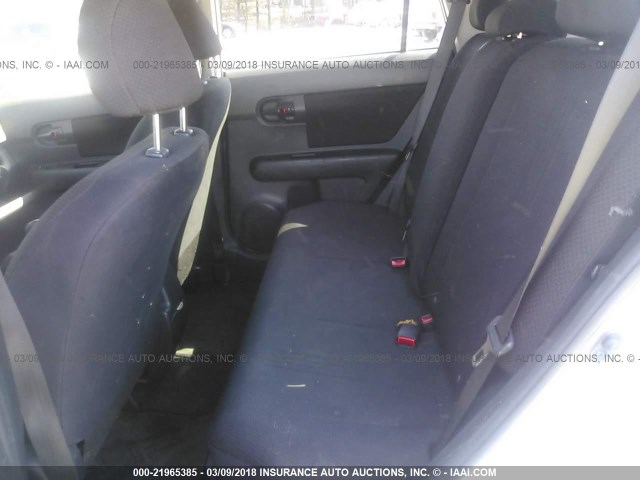 JTLKE50E081037031 - 2008 TOYOTA SCION XB WHITE photo 8