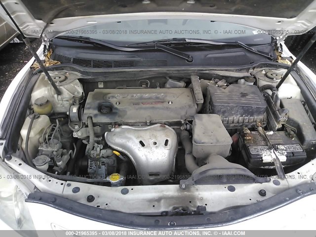 4T1BE46K08U749990 - 2008 TOYOTA CAMRY CE/LE/XLE/SE WHITE photo 10