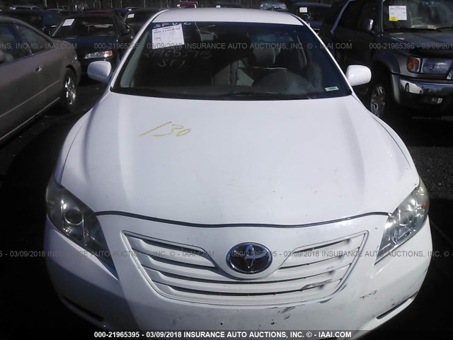 4T1BE46K08U749990 - 2008 TOYOTA CAMRY CE/LE/XLE/SE WHITE photo 6