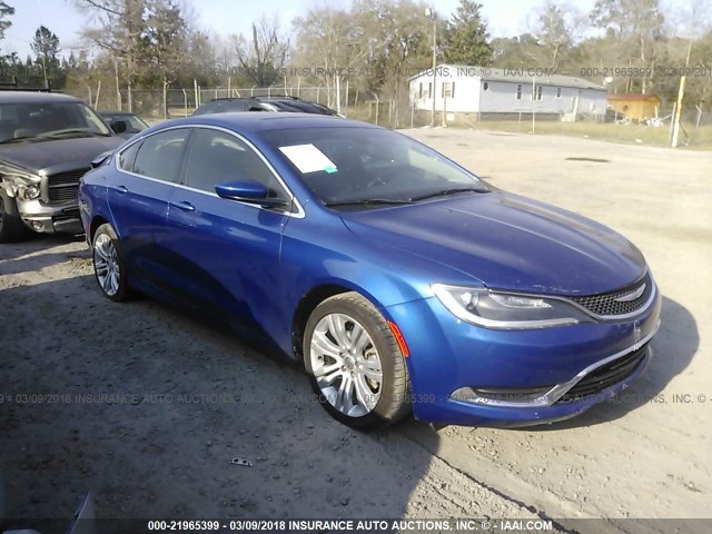 1C3CCCAB2FN543369 - 2015 CHRYSLER 200 LIMITED BLUE photo 1