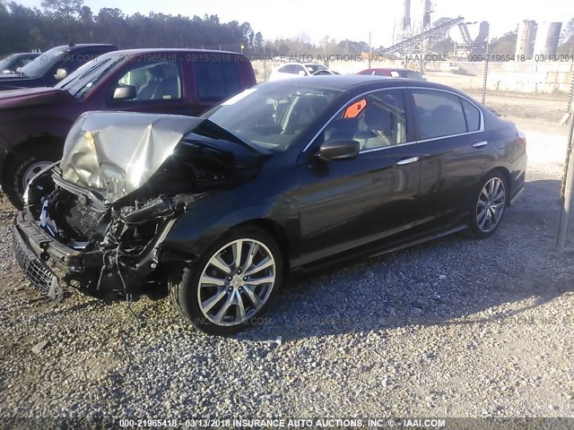 1HGCR2F57EA252400 - 2014 HONDA ACCORD SPORT GRAY photo 2