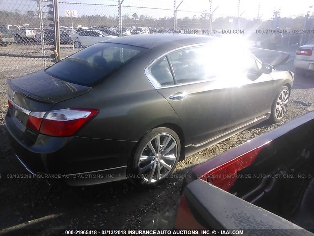 1HGCR2F57EA252400 - 2014 HONDA ACCORD SPORT GRAY photo 4