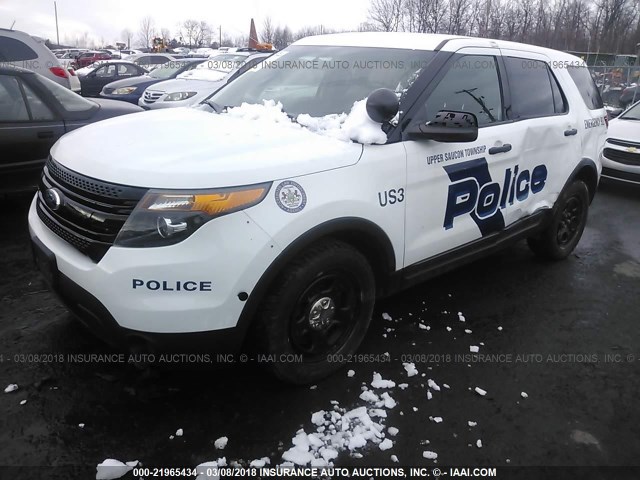1FM5K8AR4EGC38309 - 2014 FORD EXPLORER POLICE INTERCEPTOR WHITE photo 2