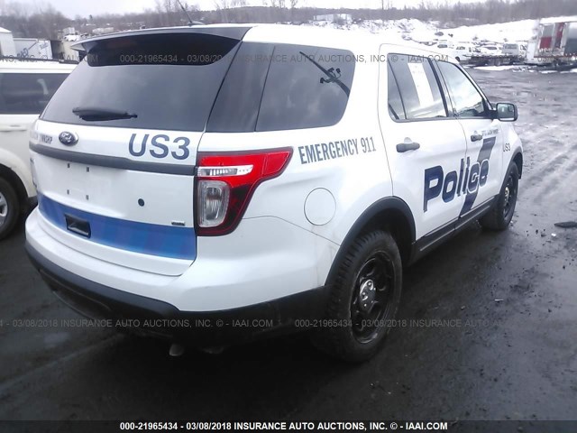 1FM5K8AR4EGC38309 - 2014 FORD EXPLORER POLICE INTERCEPTOR WHITE photo 4