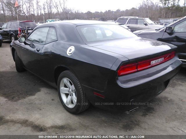 2C3CDYAG3EH266972 - 2014 DODGE CHALLENGER SXT BLACK photo 3