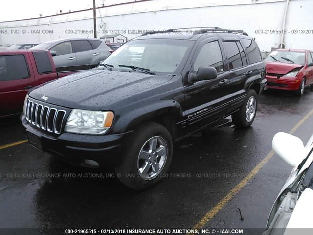 1J4GW58N83C576832 - 2003 JEEP GRAND CHEROKEE LIMITED BLACK photo 2