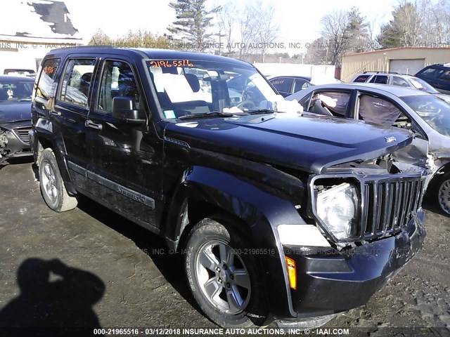 1C4PJMAK4CW161732 - 2012 JEEP LIBERTY SPORT BLACK photo 1