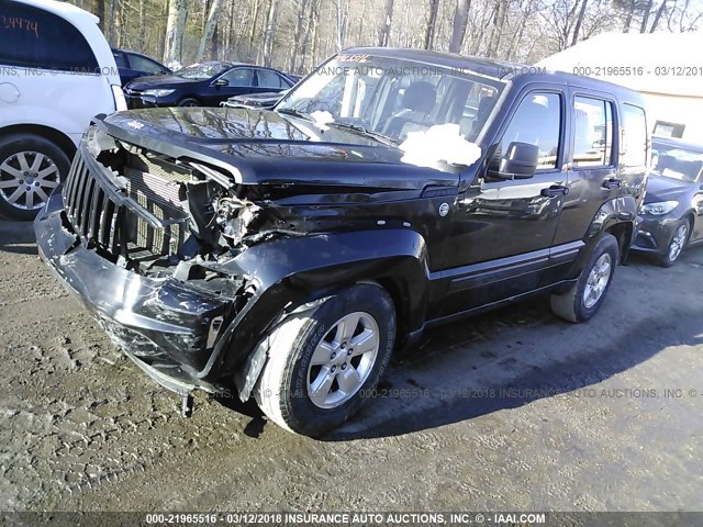 1C4PJMAK4CW161732 - 2012 JEEP LIBERTY SPORT 黑色 照片 2