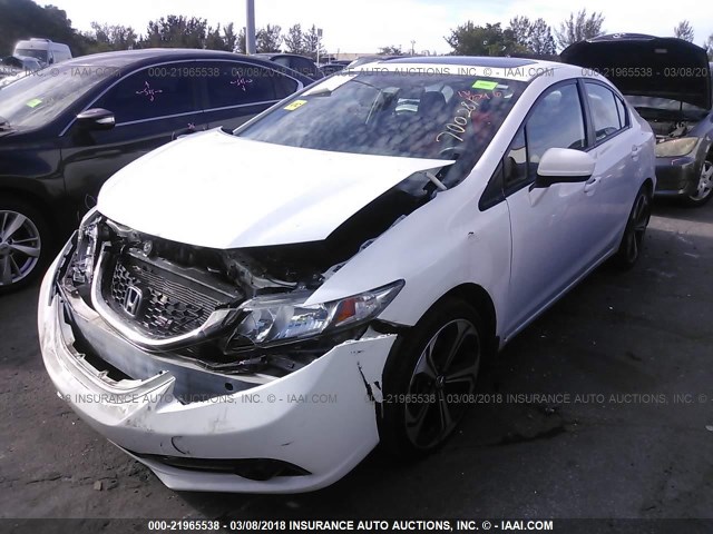 2HGFB6E54EH700281 - 2014 HONDA CIVIC SI WHITE photo 2