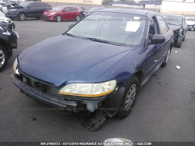 1HGCF866X2A103933 - 2002 HONDA ACCORD VALUE BLUE photo 2