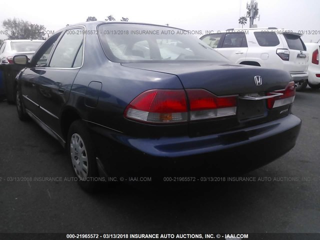 1HGCF866X2A103933 - 2002 HONDA ACCORD VALUE BLUE photo 3