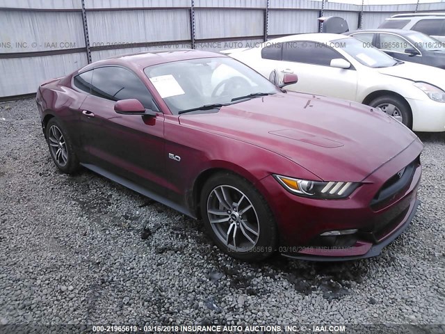 1FA6P8CF3F5312402 - 2015 FORD MUSTANG GT RED photo 1
