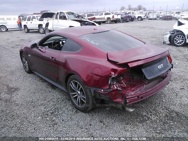 1FA6P8CF3F5312402 - 2015 FORD MUSTANG GT RED photo 3