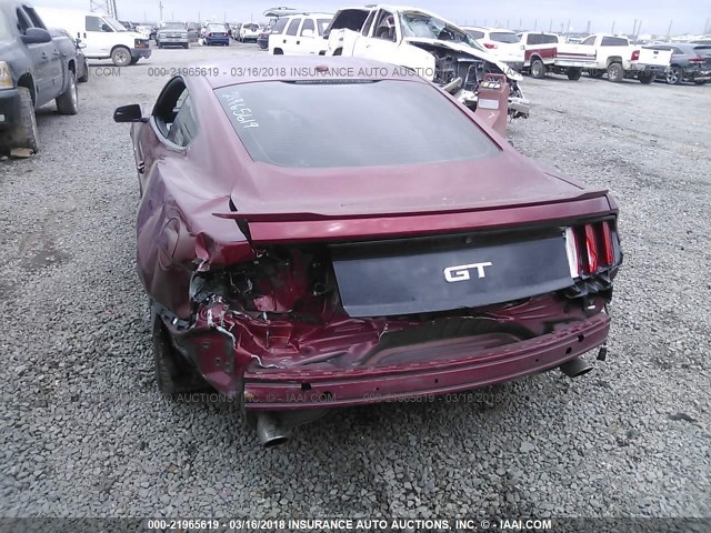 1FA6P8CF3F5312402 - 2015 FORD MUSTANG GT RED photo 6