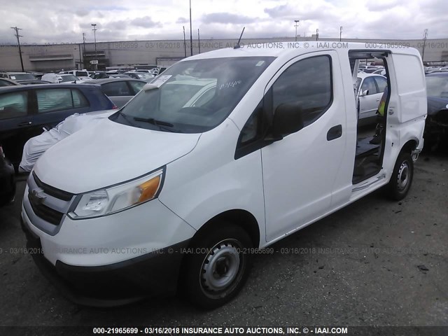 3N63M0YN5FK709698 - 2015 CHEVROLET CITY EXPRESS LS WHITE photo 2
