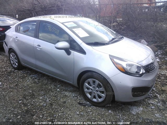 KNADM4A33E6364467 - 2014 KIA RIO LX Արծաթագույն լուսանկար 1