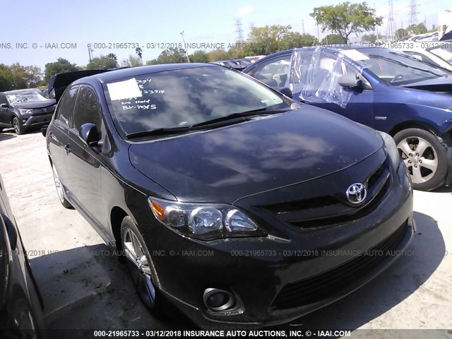 2T1BU4EE6DC961223 - 2013 TOYOTA COROLLA S/LE BLACK photo 1