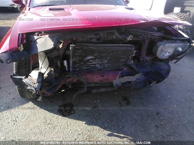 2C3CDYAG7DH607661 - 2013 DODGE CHALLENGER SXT RED photo 6