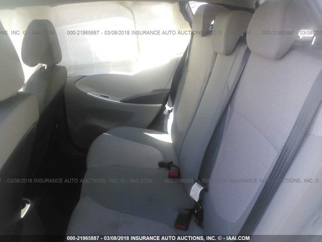 KMHCT5AE2EU170867 - 2014 HYUNDAI ACCENT GLS/GS WHITE photo 8