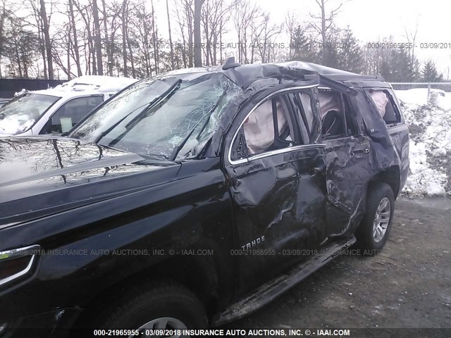 1GNSKBKC2HR189058 - 2017 CHEVROLET TAHOE K1500 LT BLACK photo 6