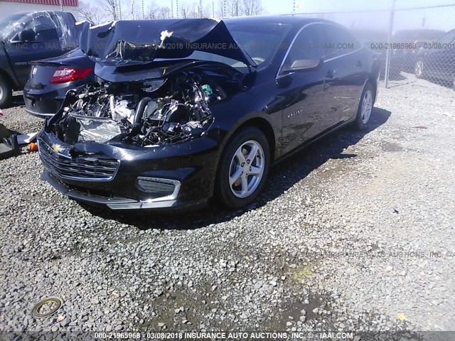 1G1ZB5ST5HF224937 - 2017 CHEVROLET MALIBU LS შავი ფოტო 2