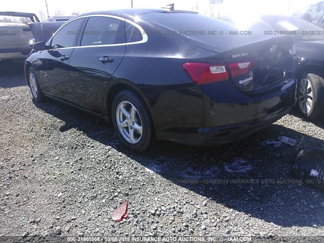 1G1ZB5ST5HF224937 - 2017 CHEVROLET MALIBU LS შავი ფოტო 3