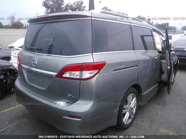 JN8AE2KP9D9070369 - 2013 NISSAN QUEST S/SV/SL/LE GRAY photo 4