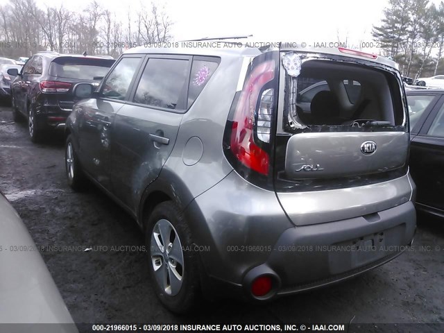 KNDJN2A20G7285219 - 2016 KIA SOUL GRAY photo 3