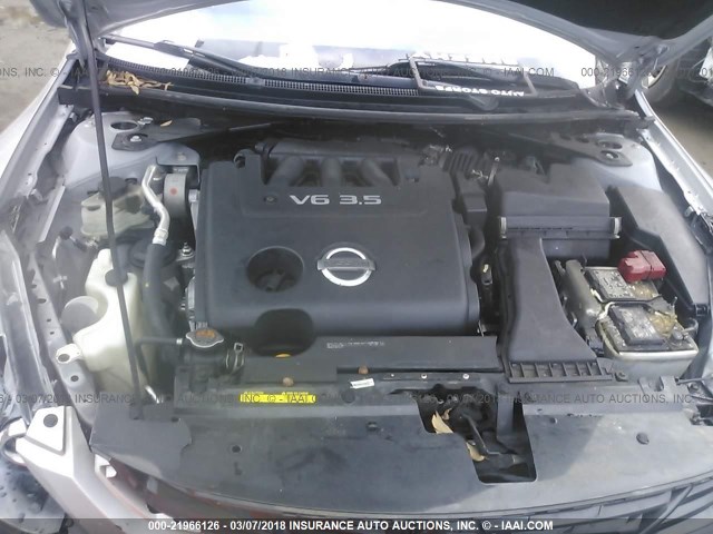 1N4BL2EPXCC180193 - 2012 NISSAN ALTIMA SR SILVER photo 10