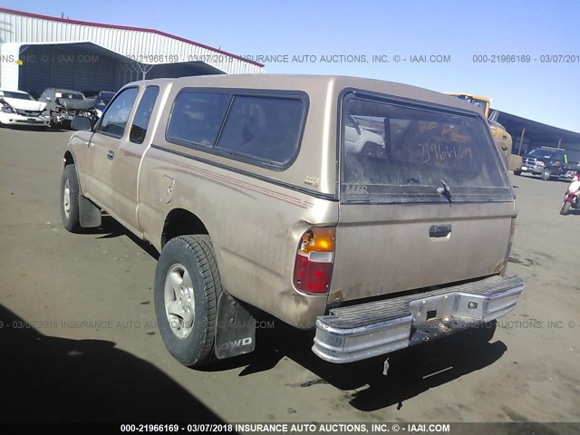 4TAWN72N5TZ101155 - 1996 TOYOTA TACOMA XTRACAB TAN photo 3