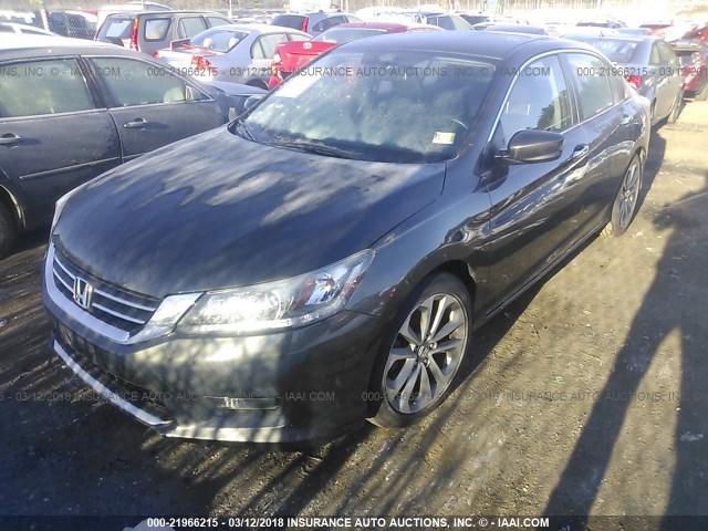 1HGCR2F54EA152304 - 2014 HONDA ACCORD SPORT GRAY photo 2