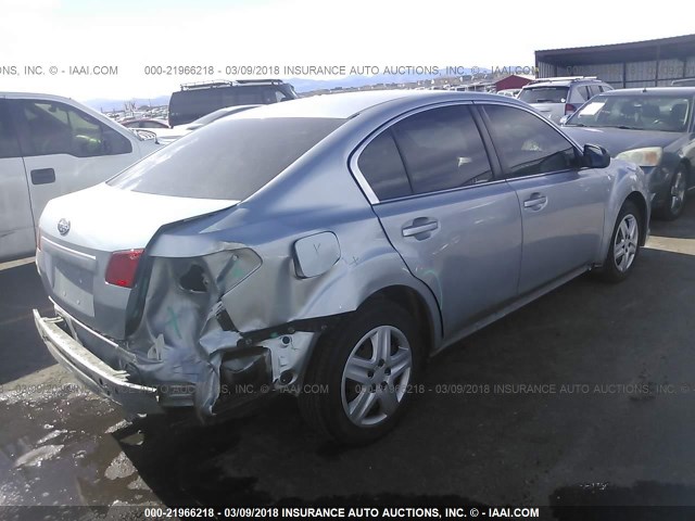 4S3BMAA67C1010500 - 2012 SUBARU LEGACY 2.5I SILVER photo 4