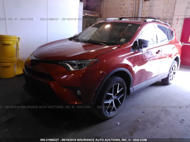 2T3JFREV6GW440385 - 2016 TOYOTA RAV4 SE RED photo 2