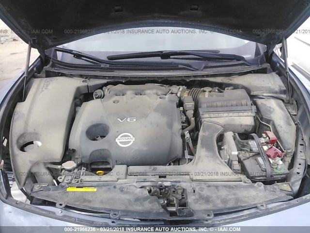 1N4AA5AP5BC810208 - 2011 NISSAN MAXIMA S/SV GRAY photo 10