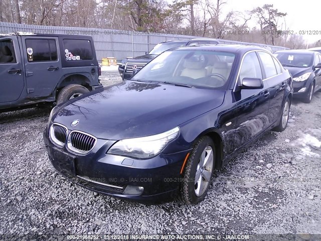 WBANV13568CZ58443 - 2008 BMW 528 XI Dark Blue photo 2