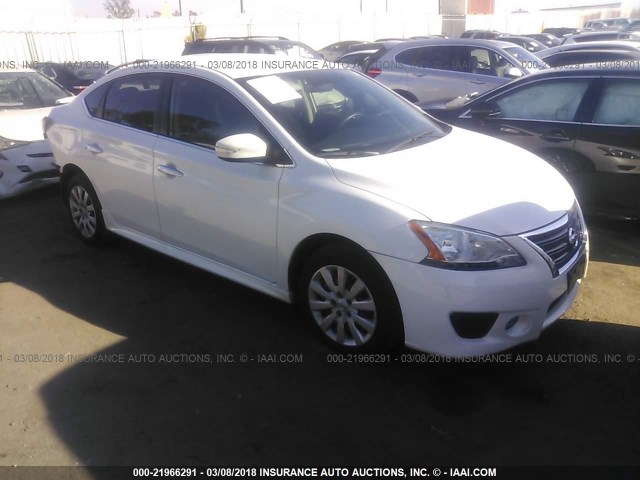 3N1AB7APXFY379805 - 2015 NISSAN SENTRA S/SV/SR/SL WHITE photo 1