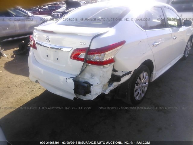 3N1AB7APXFY379805 - 2015 NISSAN SENTRA S/SV/SR/SL WHITE photo 6