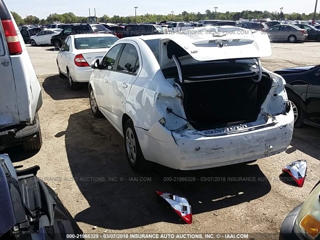 1G1JA5SH4F4178599 - 2015 CHEVROLET SONIC LS WHITE photo 3