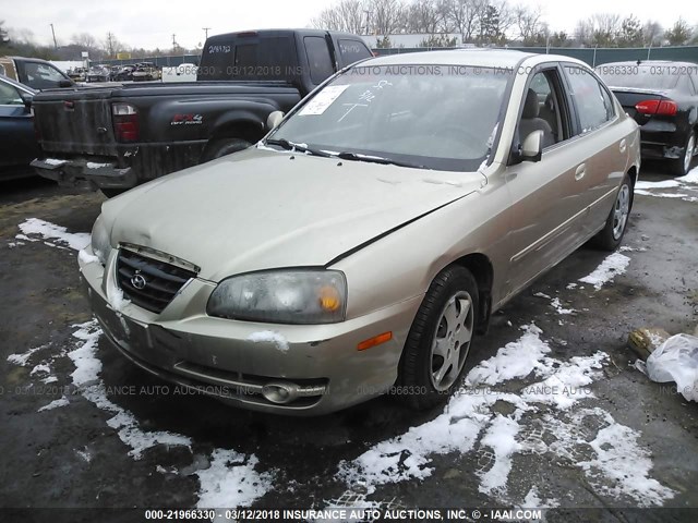 KMHDN46D15U053080 - 2005 HYUNDAI ELANTRA GLS/GT TAN photo 2