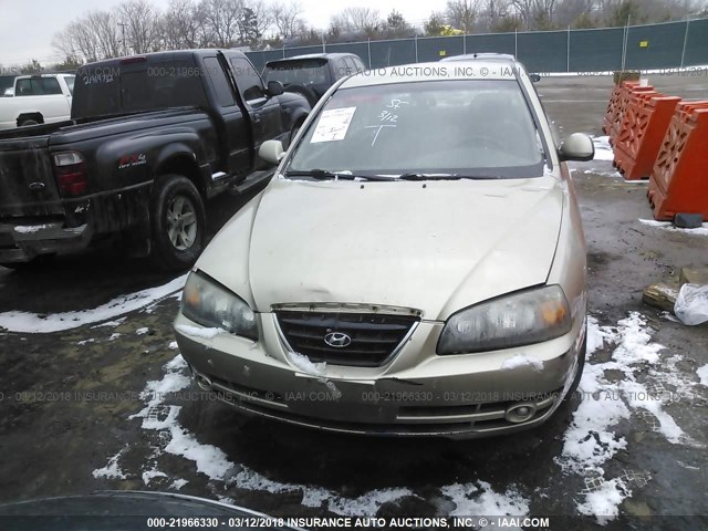 KMHDN46D15U053080 - 2005 HYUNDAI ELANTRA GLS/GT TAN photo 6