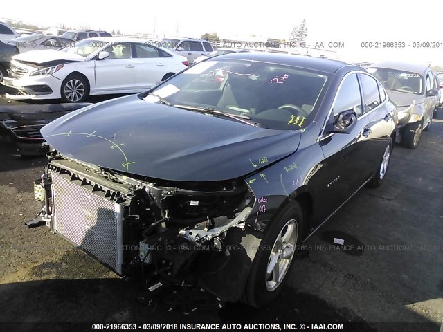 1G1ZB5STXHF240065 - 2017 CHEVROLET MALIBU LS 灰色 照片 2