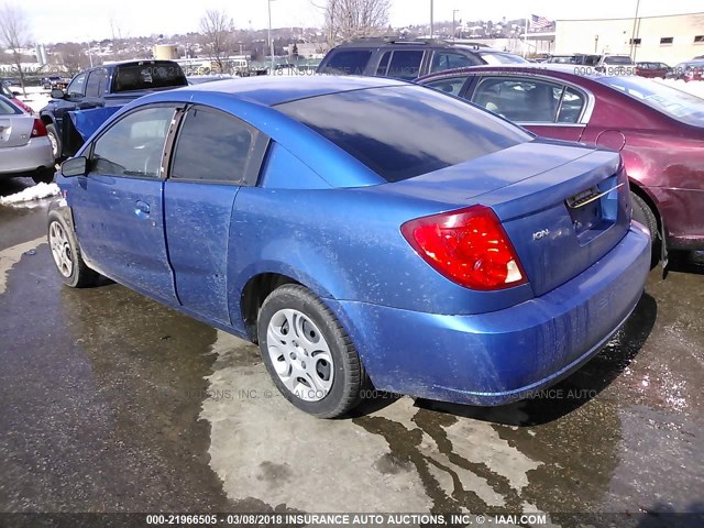 1G8AN12F14Z197950 - 2004 SATURN ION LEVEL 2 BLUE photo 3