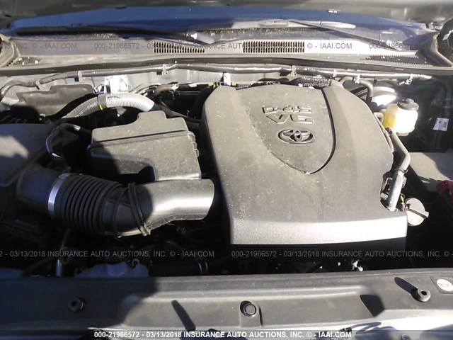 3TMCZ5AN4HM051374 - 2017 TOYOTA TACOMA DBL CAB/SR/TRDSPT/OR/PRO ვერცხლისფერი ფოტო 10