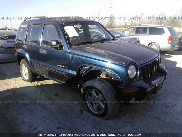 1J4GL58K72W136340 - 2002 JEEP LIBERTY LIMITED BLUE photo 1