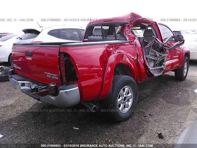 3TMJU62N37M035238 - 2007 TOYOTA TACOMA DOUBLE CAB PRERUNNER RED photo 4