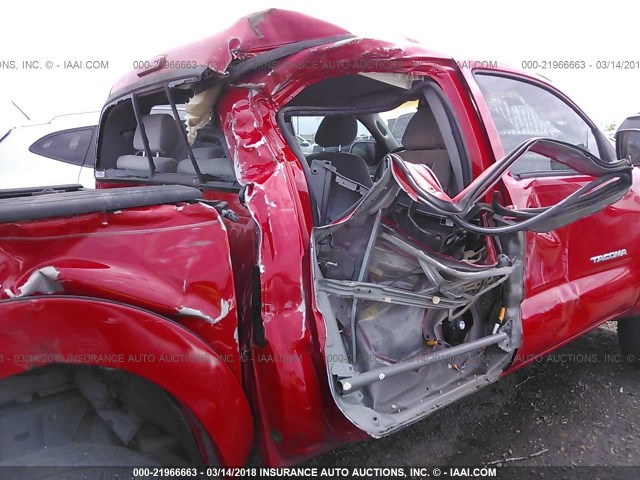 3TMJU62N37M035238 - 2007 TOYOTA TACOMA DOUBLE CAB PRERUNNER RED photo 6