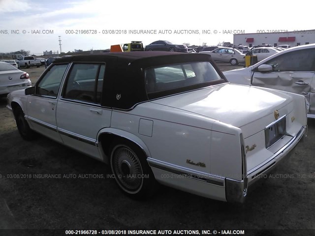 1G6CD53B4P4281267 - 1993 CADILLAC DEVILLE WHITE photo 3