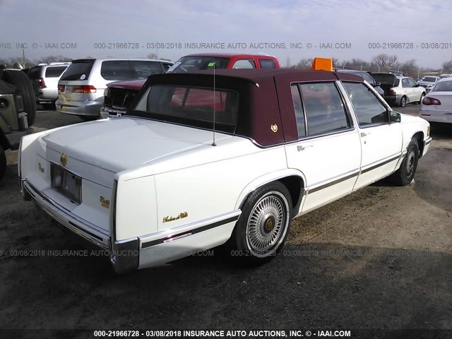 1G6CD53B4P4281267 - 1993 CADILLAC DEVILLE WHITE photo 4