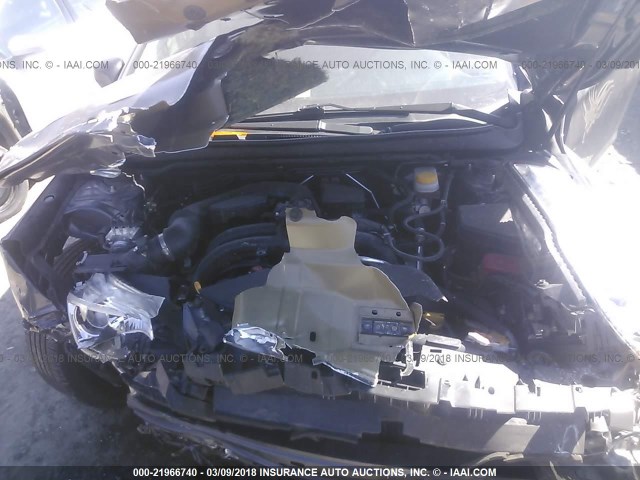 4S3BNAA62F3034015 - 2015 SUBARU LEGACY 2.5I GRAY photo 10