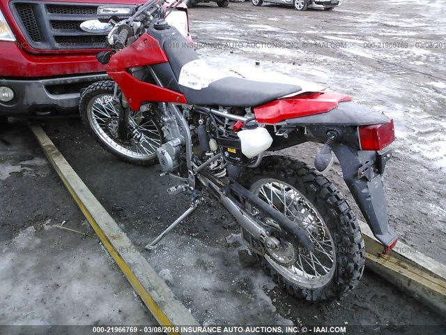 JKALXMT139DA02736 - 2009 KAWASAKI KLX250 S RED photo 3